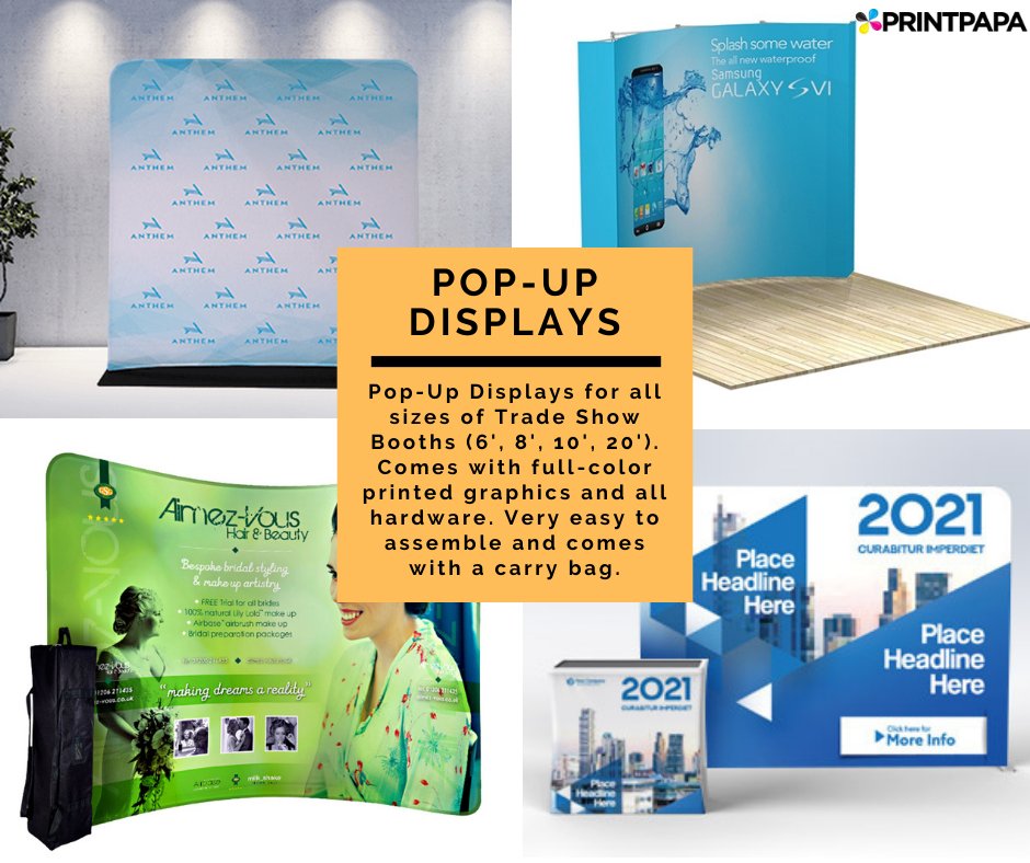 Make a grand impression at your next event with PrintPapa's vibrant Pop-Up Displays! Easy to set up, portable, and a visual treat! Give your company's name the attention it deserves.

Visit: bit.ly/3O30Lbr

#PopUpDisplays #Curve #Straight #PopUpMagic