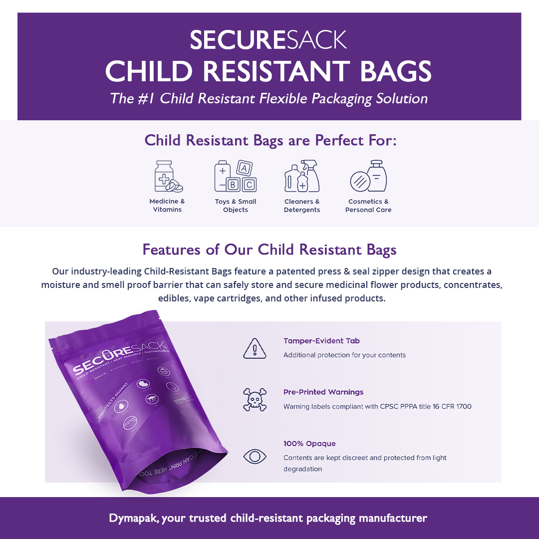 dymapak's tweet photo. Child Resistant Bags are the versatile solution you need! From medicine, vitamins and toys to cleaners, cosmetics and personal care items, these bags are perfect for all your safety needs!✨

 #childresistantpackaging #sustainablepackaging  #packagingdesign #custompackaging https://t.co/mgzi9LlrW1