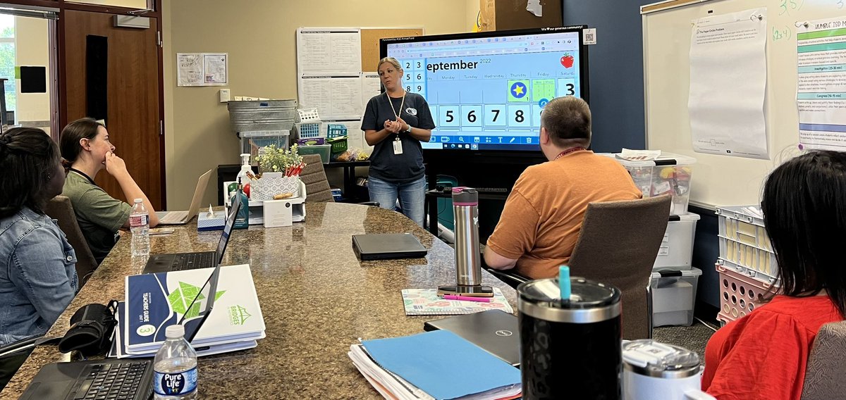 RRobinson_ASE's tweet photo. @CaraMahaffey7 doing an excellent job with on the fly Number Corner modeling as we prepare to welcome students next week! So excited to have her join our 3rd grade team! @HumbleISD_ASE @HumbleElemMath https://t.co/S3GKz9WPwN