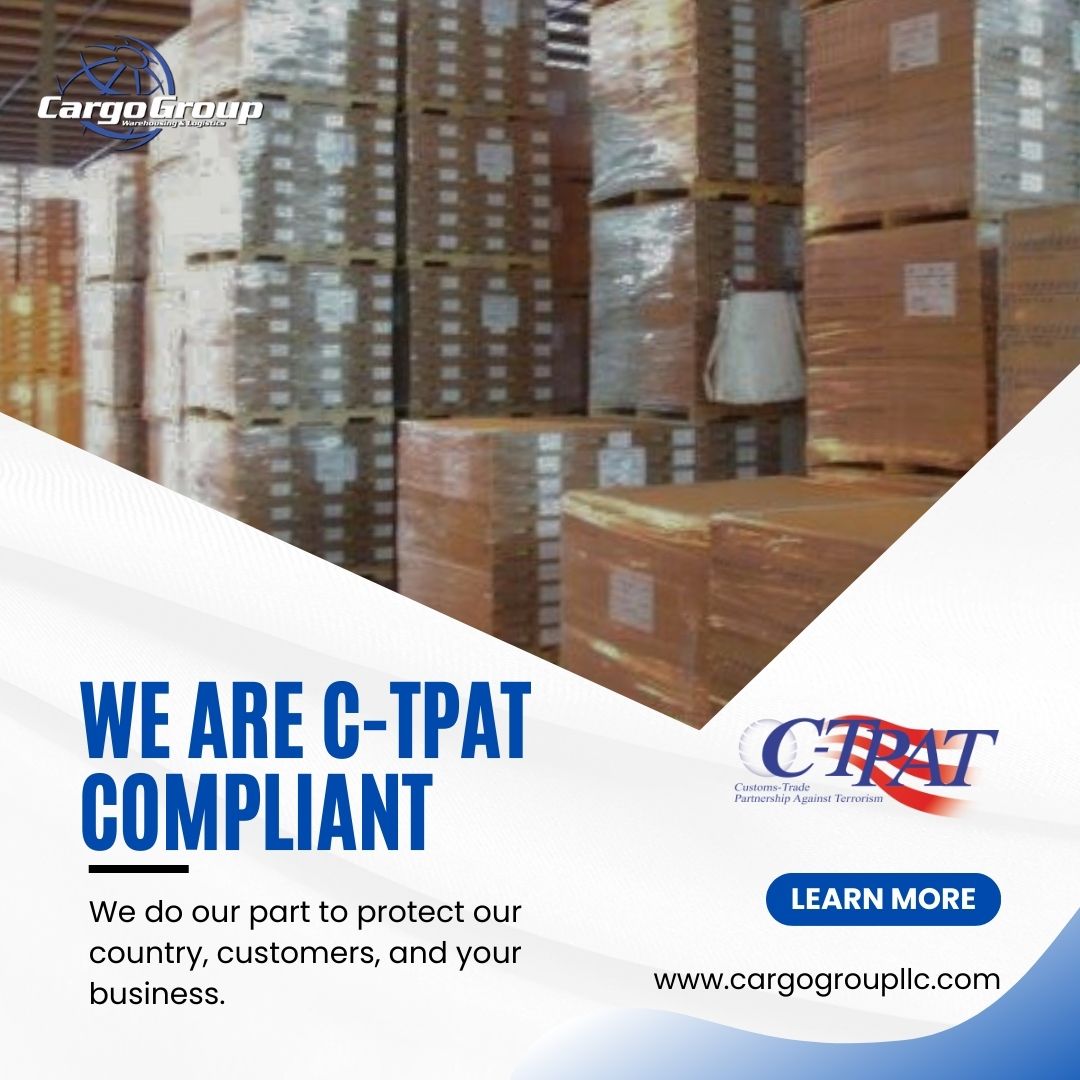 CargoGroupLLC's tweet photo. We are C-TPAT compliant and can help you be! Being C-TPAT compliant means we do our part to protect our country, customers, and your business. #CTPAT #supplychainsecurity #internationaltrade #ShippingSavannah #LogisticsSavannah #ContainerShipping #IntermodalShipping https://t.co/NQFkA2ELW4