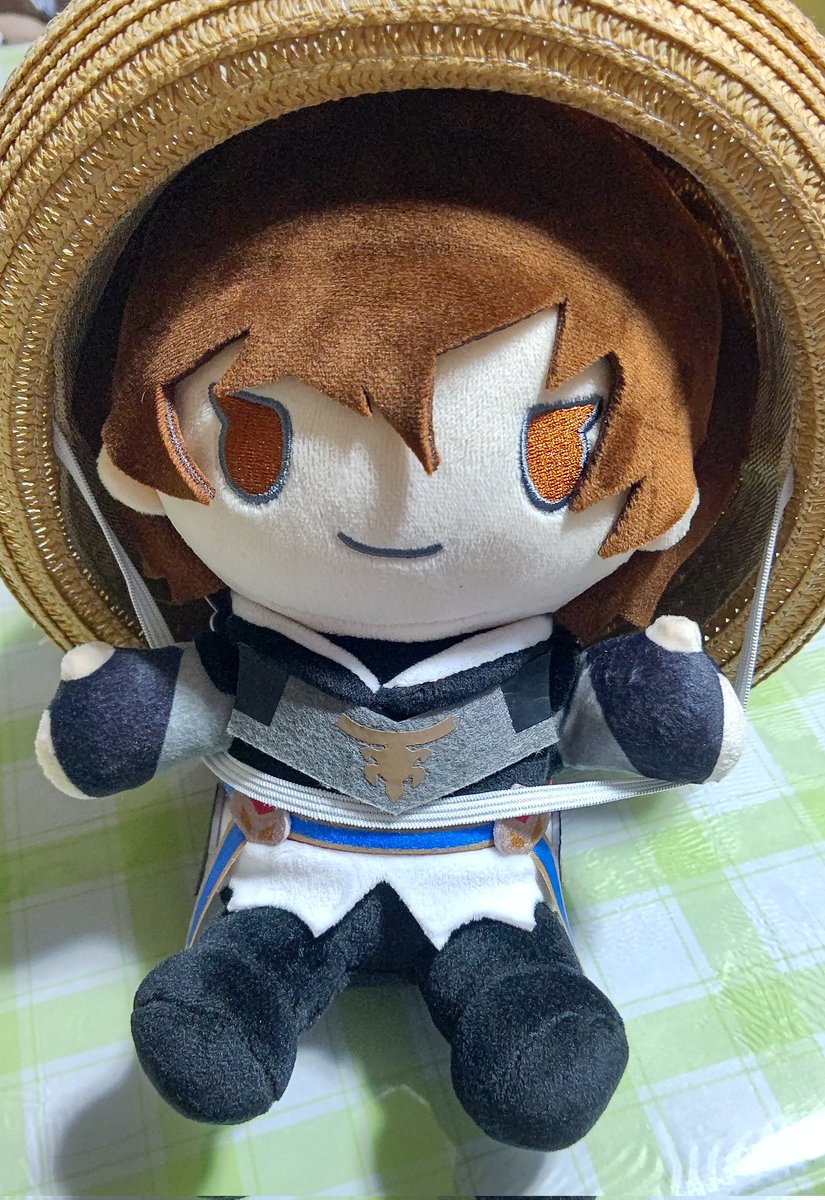 solo brown hair smile character doll brown eyes holding hat  illustration images