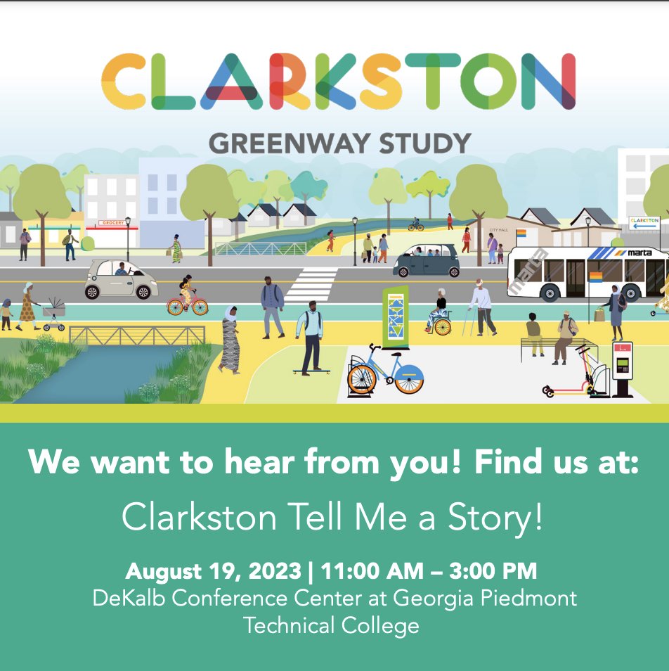 ClarkstonPD's tweet photo. Join the 10th Annual Clarkston Tell Me a Story Festival! Embrace reading, captivating storytellers, and shape the Clarkston Greenway Study! 🛣️ Share your thoughts on transportation issues. Aug 19, 11 AM - 3 PM, Georgia Piedmont Technical College.  #TellMeAStory #CityofClarkston https://t.co/mGtPD8mWKP