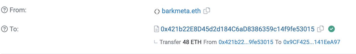 coorsbanquett's tweet photo. @barkmeta @shilllin @booksey 
Can someone explain this?

3 days ago, an executive transaction was performed signed by all three of the $NETWORK founders.

This contract executed the transfer of 48 ETH to 3 different addresses coming from the $NET presale pool. https://t.co/oPNzgltvfT