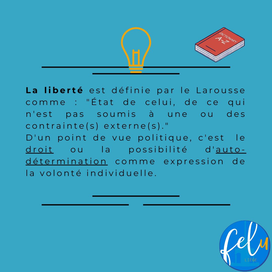 felu_liege's tweet photo. Aujourd'hui, nous parlons de la liberté, qui est un peu notre credo en tant que libéraux. Avec d'autres, c'est l'une des valeurs que nous défendons à la FELU.
L’ensemble de la publication est à retrouver sur Instagram.
Et vous, le saviez-vous ? 🔵
#felu #LeSaviezVous #liberte https://t.co/GB0uvUrUDc
