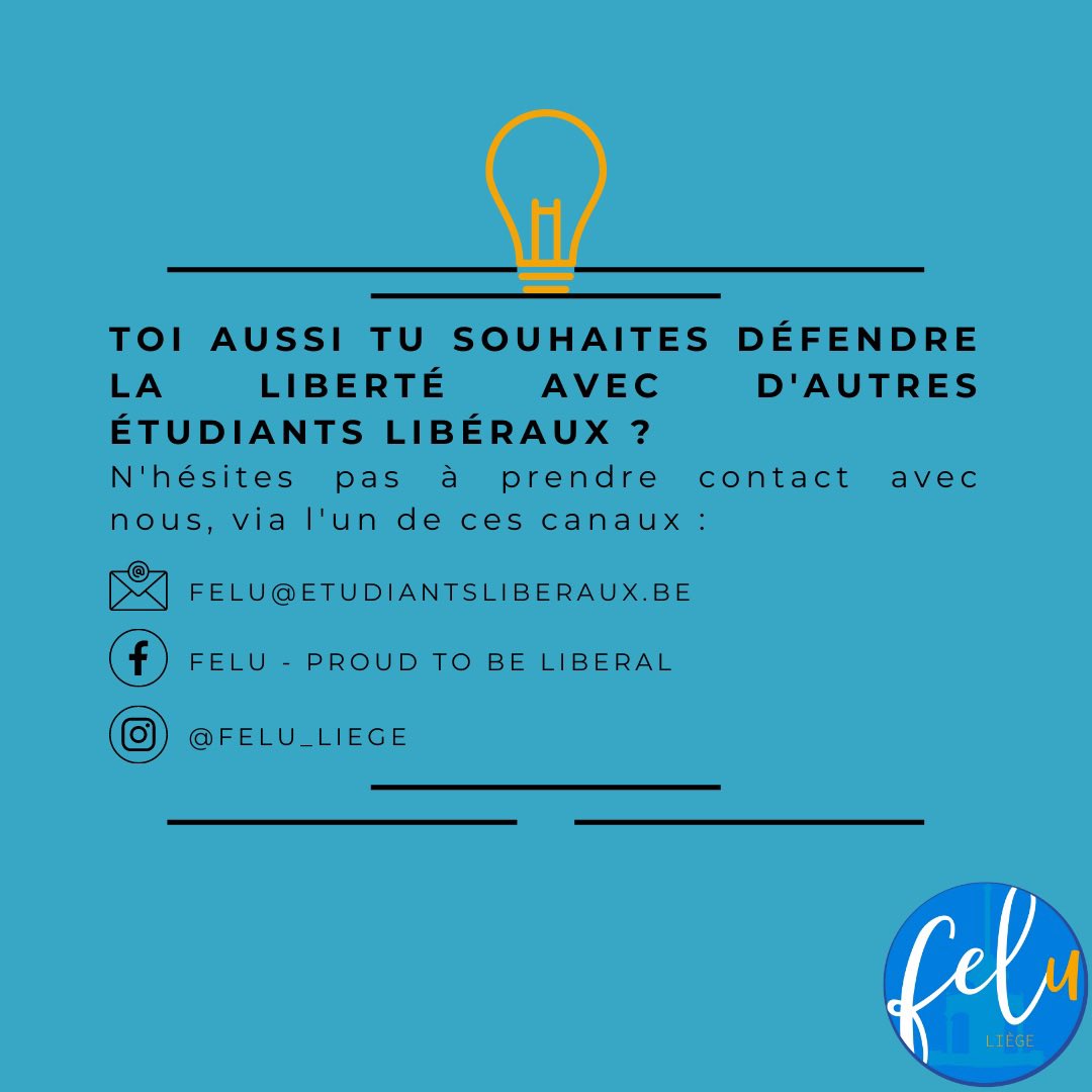 felu_liege's tweet photo. Aujourd'hui, nous parlons de la liberté, qui est un peu notre credo en tant que libéraux. Avec d'autres, c'est l'une des valeurs que nous défendons à la FELU.
L’ensemble de la publication est à retrouver sur Instagram.
Et vous, le saviez-vous ? 🔵
#felu #LeSaviezVous #liberte https://t.co/GB0uvUrUDc