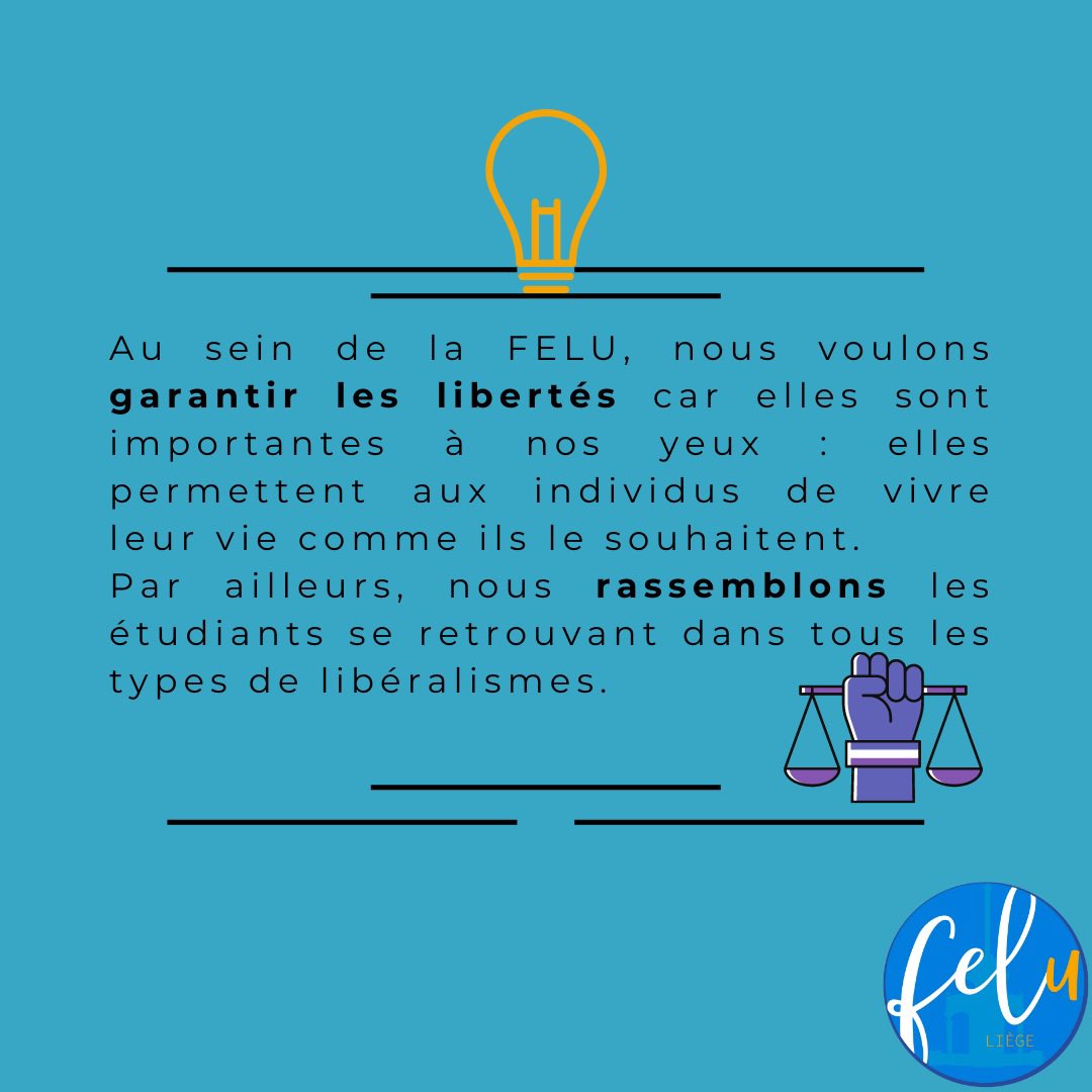 felu_liege's tweet photo. Aujourd'hui, nous parlons de la liberté, qui est un peu notre credo en tant que libéraux. Avec d'autres, c'est l'une des valeurs que nous défendons à la FELU.
L’ensemble de la publication est à retrouver sur Instagram.
Et vous, le saviez-vous ? 🔵
#felu #LeSaviezVous #liberte https://t.co/GB0uvUrUDc