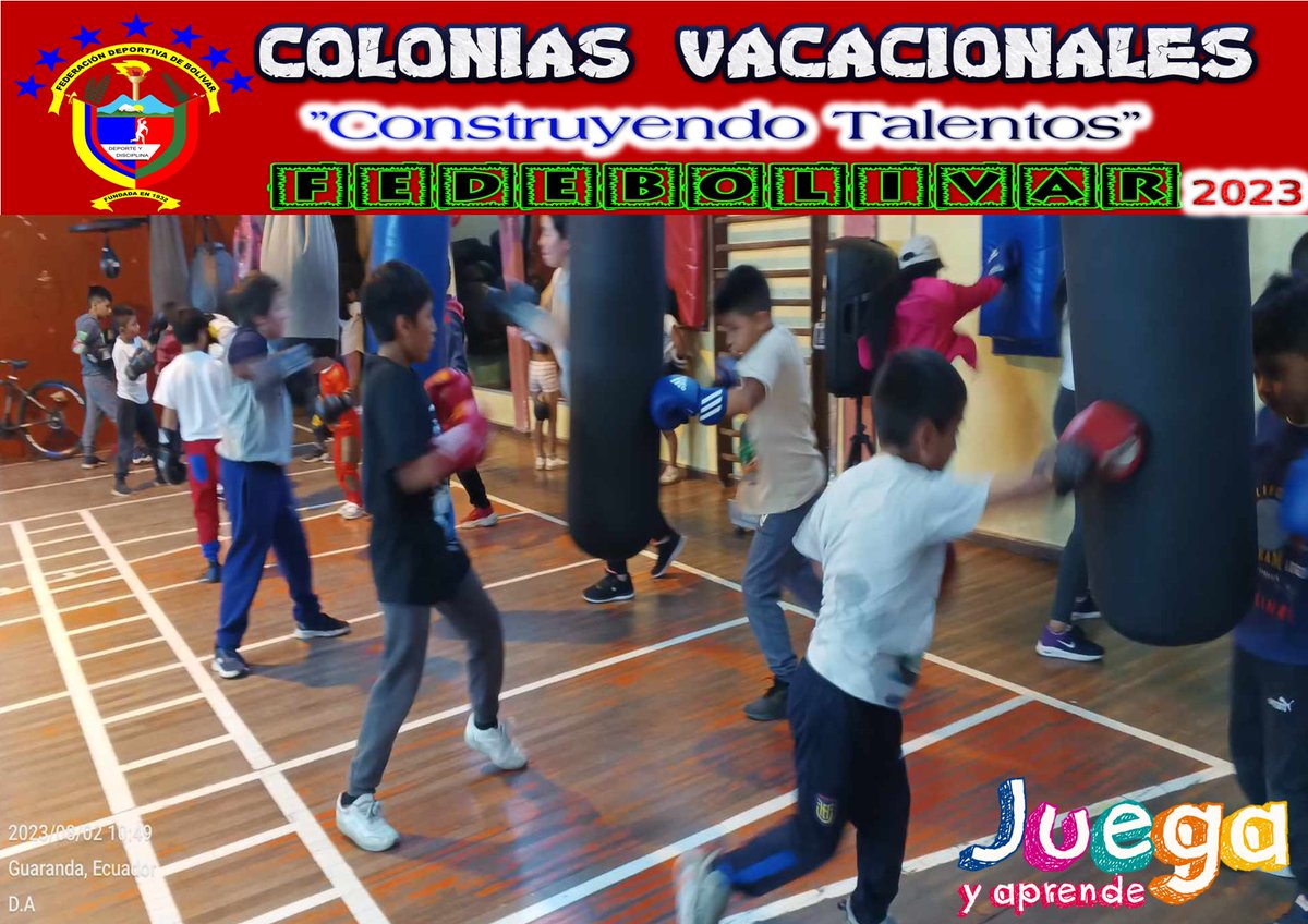 fedebolivar_ec's tweet photo. FEDERACIÓN DEPORTIVA PROVINCIAL DE BOLÍVAR
Continuemos con las colonias vacacionales, denominada “construyendo talentos” 2023, donde los niños aprender a convivir e interactuar con otros niños que pueden ser de fuera de su círculo escolar. https://t.co/OvwlWkxFfw