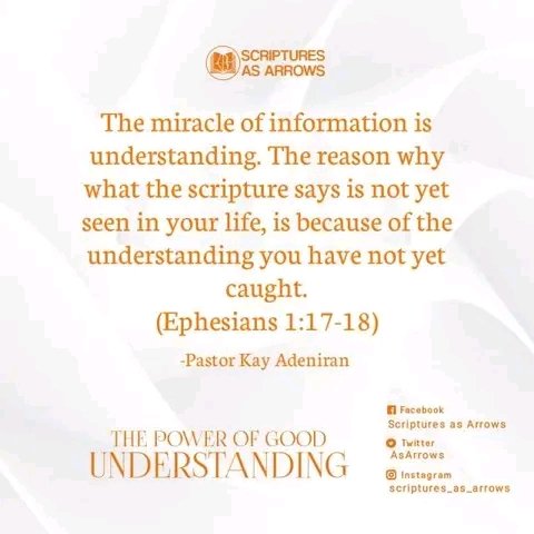 AsArrows's tweet photo. #pstkayadeniran
#scripturesasarrows
#thepowerofgoodunderstanding1
#eattheword
#asarrows https://t.co/wt3gsrPqMB