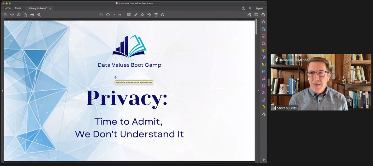 Youth for Privacy (@youthforprivacy) on Twitter photo #HappeningNow
Dr. Steven A. Kelts of <a href="/Princeton/">Princeton University</a> giving our final keynote on what exactly is privacy? His insights and provocative questions into privacy really captivated our #DataValues bootcamp participants. #HappeningNow
Dr. Steven A. Kelts of <a href="/Princeton/">Princeton University</a> giving our final keynote on what exactly is privacy? His insights and provocative questions into privacy really captivated our #DataValues bootcamp participants.
