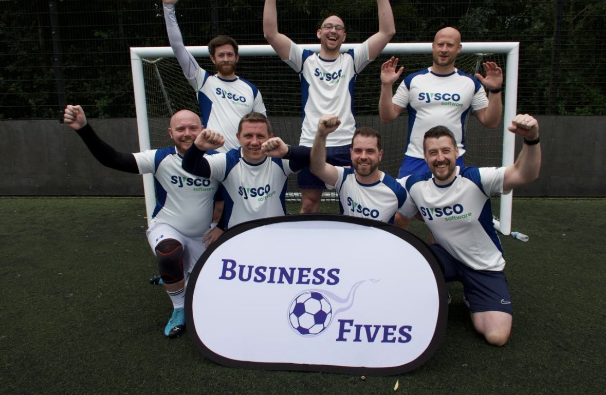 BusinessFives's tweet photo. Welcome @SYSCOSOFTWARE to our #biz5s event in Belfast! 

Good luck to the team playing in support of @nichstweet and @downsandproud ⚽️ 

#belfast #charity #networking https://t.co/0tTelUwcIE
