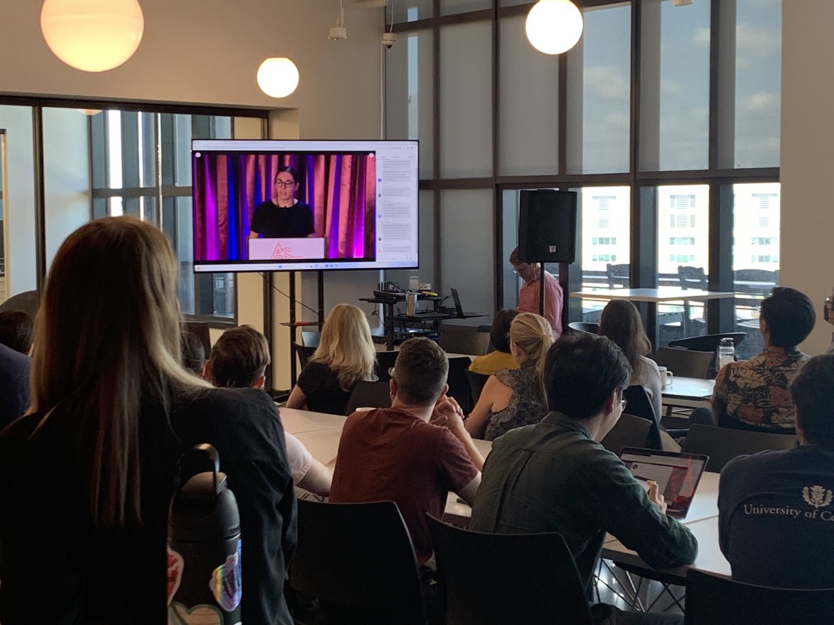 jaffeab's tweet photo. Viewing party ⁦@chromamedicine⁩ to watch the Twitterless (Xless?) Jamie Schafer’s talk ⁦@ASGCTherapy⁩ Spotlight on Immuno-Oncology. Great job Jamie!

#IO2023ASGCT #ImmunoOncology #GeneTherapy https://t.co/h1GV2q6NKO