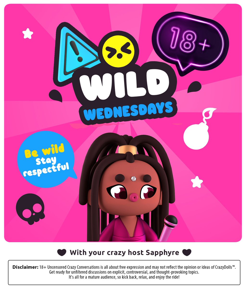 It’s that time again to flip the crazy switch with the @crazydollsnft &amp; yours truly. Good music, 21 questions, and your BEST &amp; WORST DATING stories.

P.S. What’s the alpha on Web 3 dating?! We need to know! 👀😜🥂💨

💗💗💗3PST/ 5CST/ 6EST💗💗💗