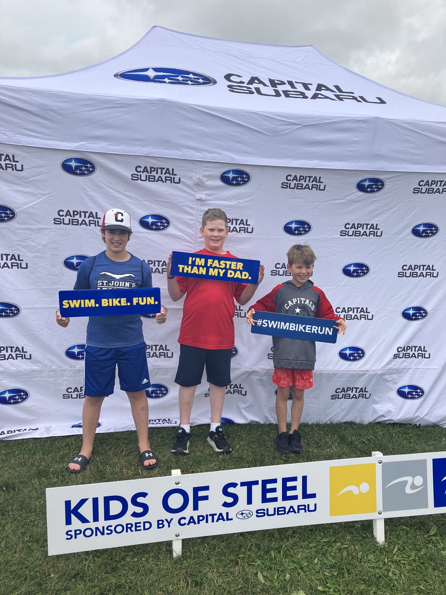 stjohnsu11a's tweet photo. Few of the boys participated in todays Kids of Steel. Way to go. https://t.co/4Xm4HTm2NY