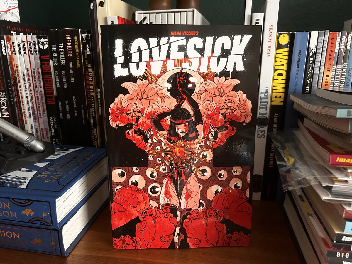 GiftedRebelsCo's tweet photo. If you are looking for something that will knock your damn socks off, READ THIS! @Luana_Vecchio_ Lovesick is a book like no other. It is violent, intimate, disturbing, personal, and full of twists and diabolical turns. #comicsrule https://t.co/sqSsNggKhb