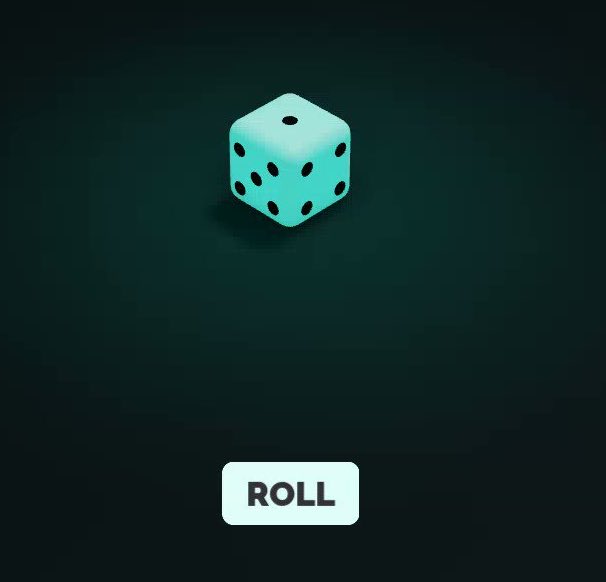 Animated dice roll game asset