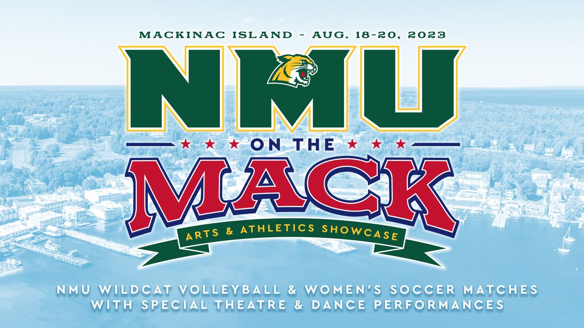 WE'RE BACK ON THE MACK! 

An Arts and Athletics event on Mackinac Island, MI August 18th-20th! 

For more information and to secure your spot for NMU ON THE MACK, please visit the official event website at nmu.edu/theatreanddanc…

#sharenmu #nmutheatreanddance  #NMUontheMack