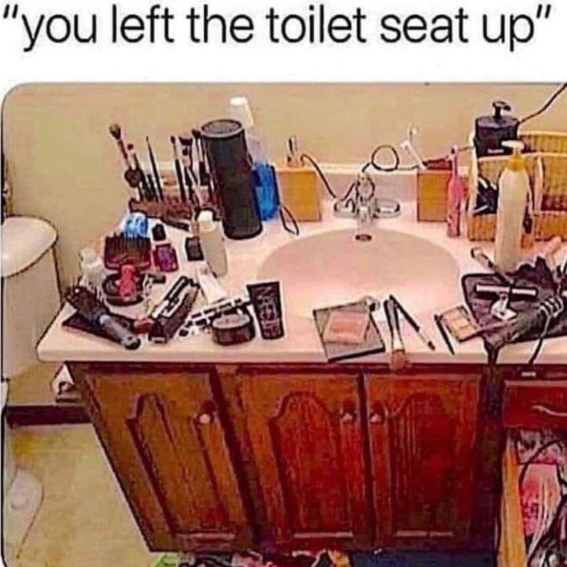 KolbyRizzo's tweet photo. There’s a ton of truth here. 🤣🤣 #Pertaining.
My hubby’s sink is spotless. Mine not so much. https://t.co/FzjMLSI8LM