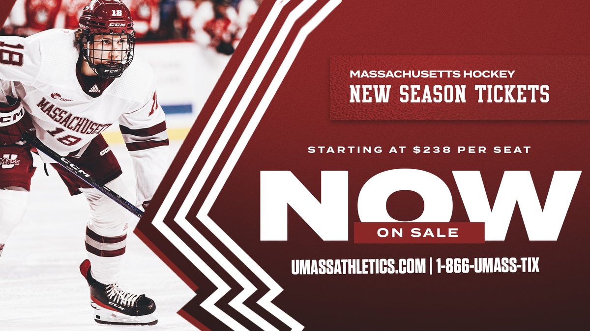 Get your 2023-24 season tickets NOW - 🏒season will be here before you know it!

Our 1️⃣7️⃣game home slate begins on 🔟/7️⃣vs. AIC

🎟️ : bit.ly/2324TixUMIH

#NewMass X #Flagship🚩
