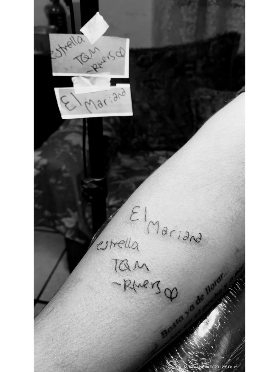 estrellagermani's tweet photo. Por fin me pude tatuar sus firmas 💙
Gracias por tantas risas 🫂 https://t.co/DpTLyz3e1e
