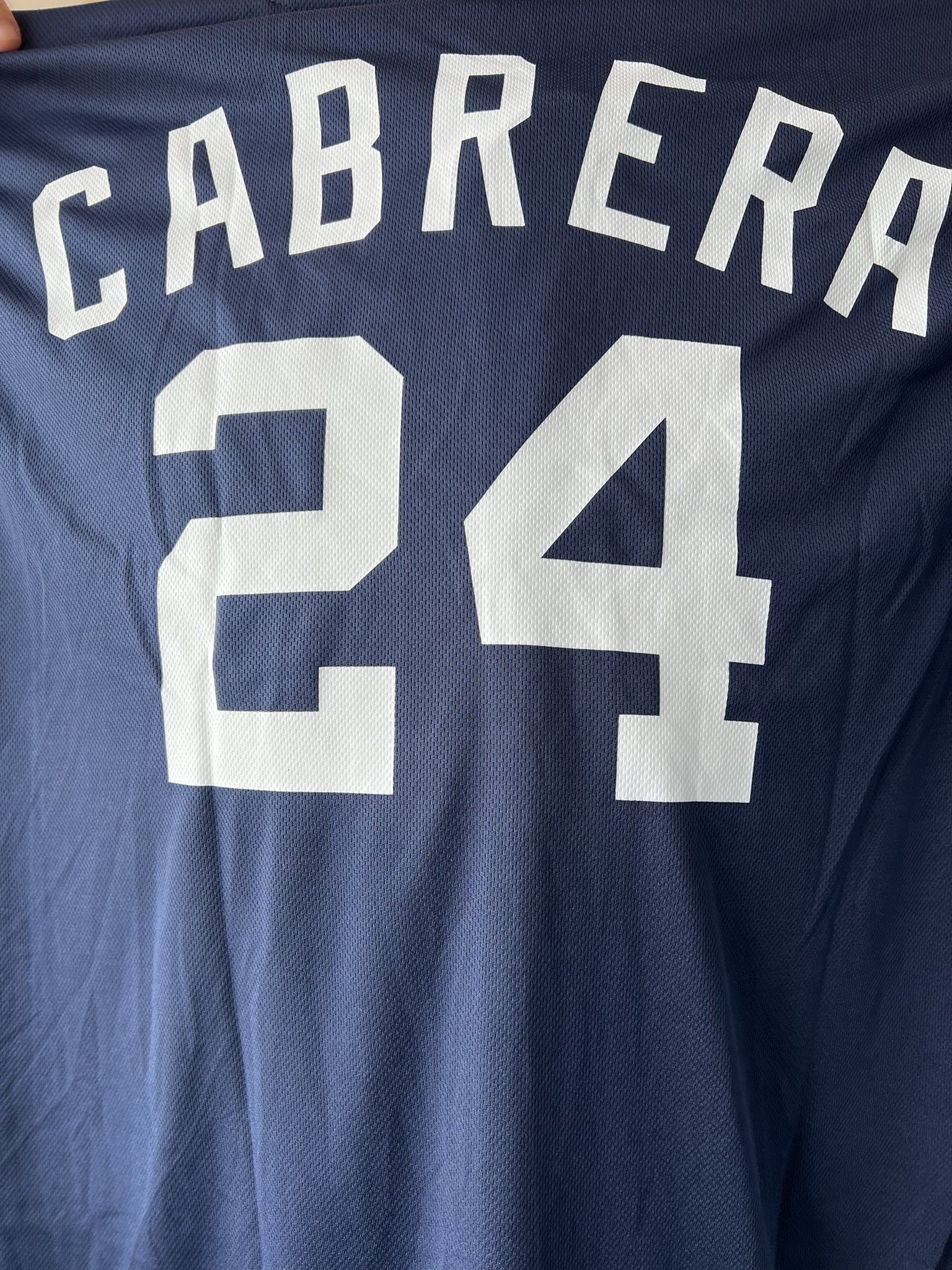 Jason Beck on X: Tigers are giving away this Miguel Cabrera replica jersey  to first 15000 fans age 21+ on Saturday for their annual Fiesta Tigres  celebration.  / X
