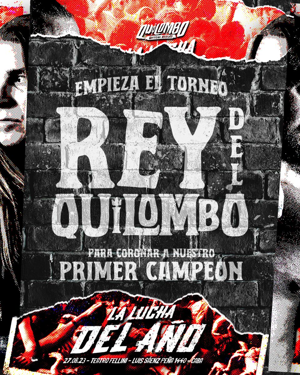 QuilomboArg's tweet photo. 💣 LANZAMOS EL TORNEO "REY DEL QUILOMBO" Para coronar a nuestro primer campeón nacional 🤟🏼 
¿A quien te gustaría ver en el torneo?
Vicente Viloni vs Taylor Wolf este 27/8 Preventa 1 ACTIVA! (Solo 100 entradas 👀) https://t.co/0FZPx3QETq