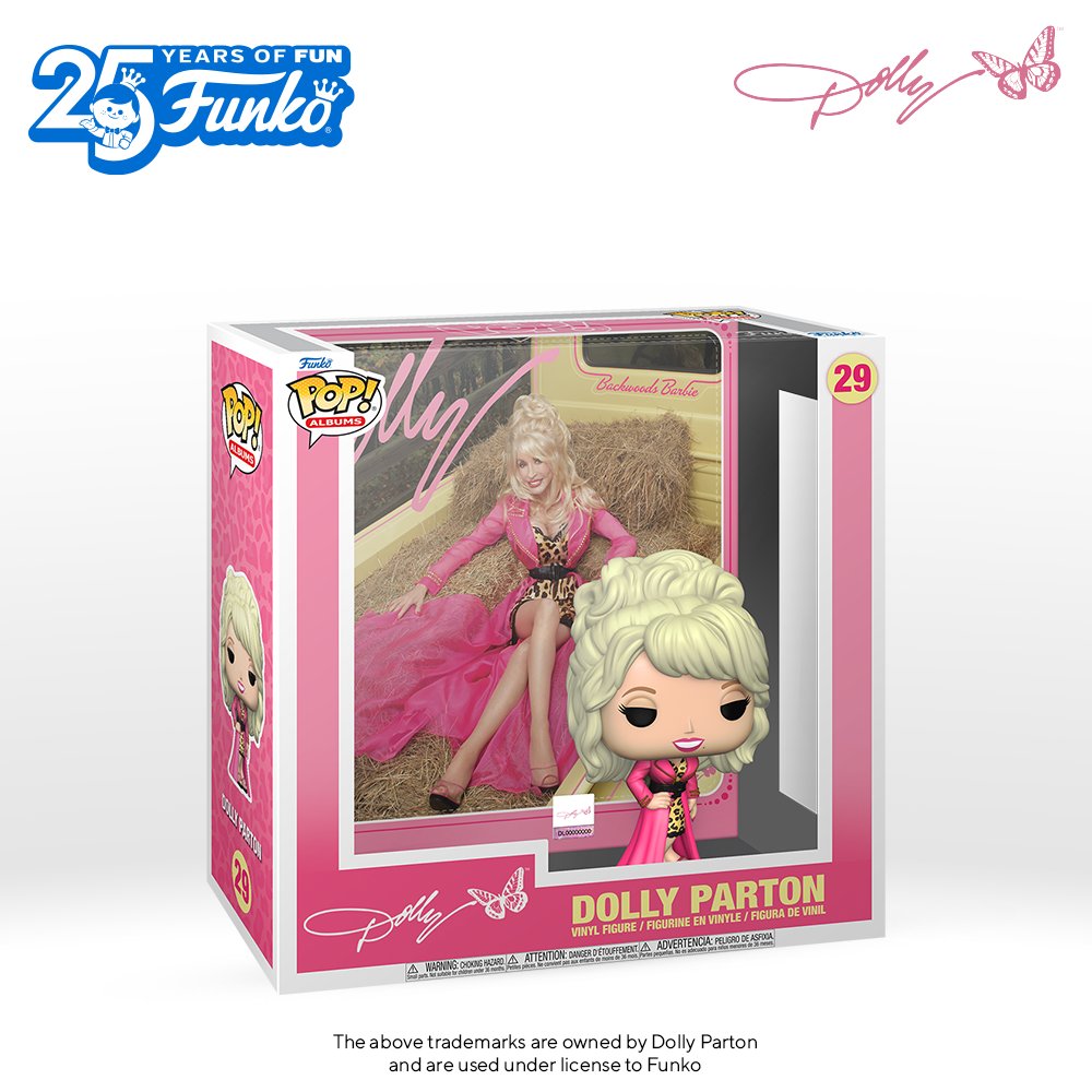 FunkoEurope's tweet photo. Glam up your Music set with an authentic legend! Commemorate a message of being true to your roots with a Pop! Albums Dolly Parton Backwoods Barbie cover. Coming soon! 

Be the first to know when she’s in stock: https://t.co/lqeDdYxWIc. https://t.co/cNMQrtyrho