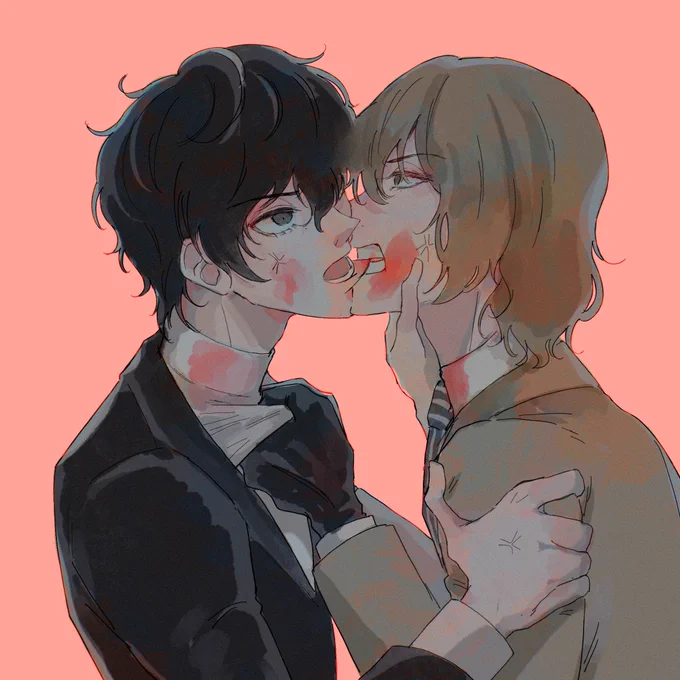 リクエスト絵描き *参考あり / 流血有 #Persona5 #shuake #主明 #ペルソナ5