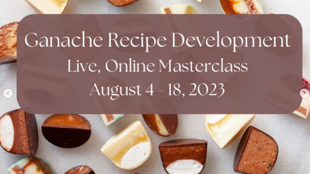 Join <a href="/ecolechocolat/">Ecole Chocolat</a> for their Online Ganache Recipe Development Masterclass! August 4 - 18

This is their LAST session for 2023 &amp; space is limited. Grab your spot before it’s gone! To register visit: ecolechocolat.com/en/chocolate-g…