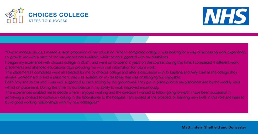 NHS England Choices College tweet media