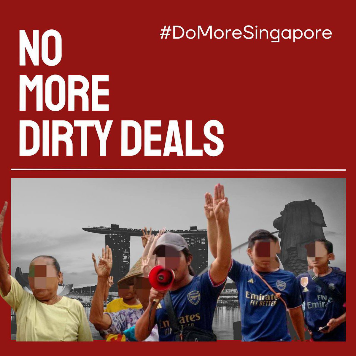 mcube_mcube's tweet photo. When companies in Singapore do business with the Myanmar military, a few businesspeople get rich and many innocent people die. 

#DoMoreSingapore  #NoMoreDirtyDeals  #WhatsHappeningInMyanmar https://t.co/MKd7nSL3f2