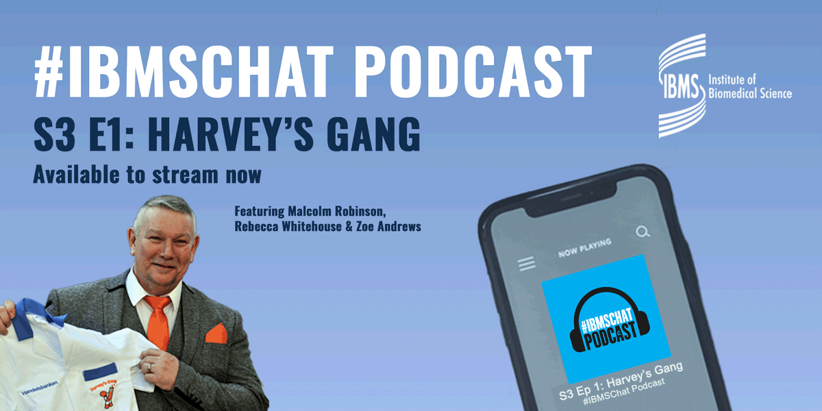 With no #IBMSChat scheduled for tonight, we are taking the opportunity to launch the 1st episode of our new podcast series, #IBMSChatPodcast - available to stream now!

Listen to episode 1 to hear from Malcolm Robinson as he discusses #HarveysGang: ibms.org/resources/news…