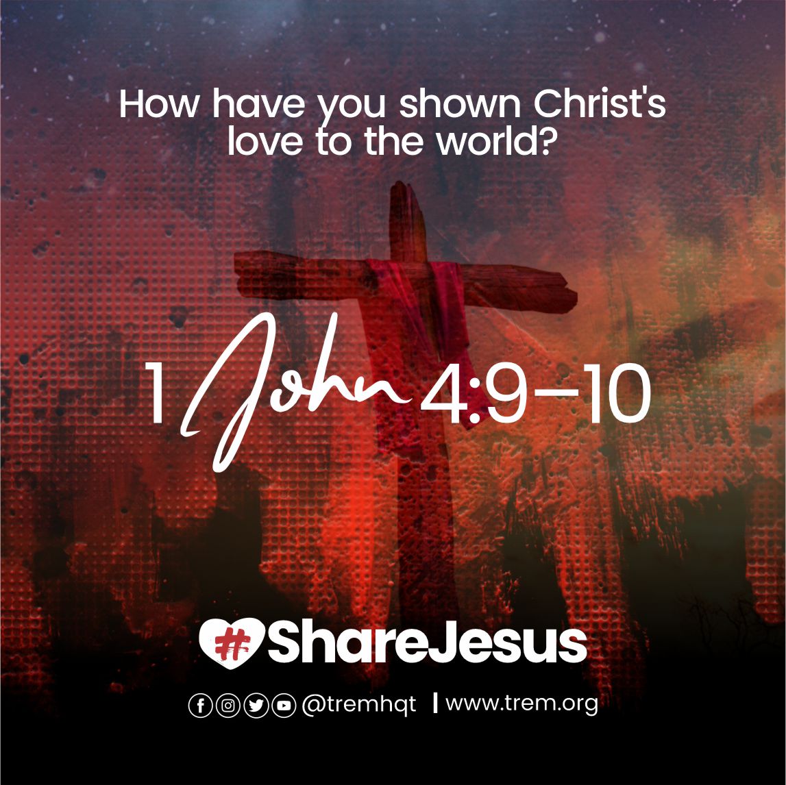 Christ is Love personified.

Extend the love of Christ to others this month.
#ShareJesus!

#TREM #ExceedingGreatReward