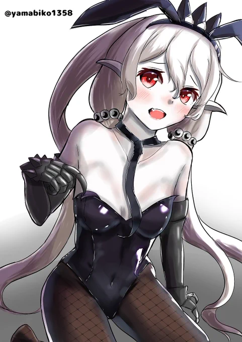 敵ながらあっぱれ#艦これ版深夜の真剣お絵描き60分一本勝負#艦これ版真剣お絵描き60分一本勝負_20230802#高速軽空母水鬼 #バニーガールの日 