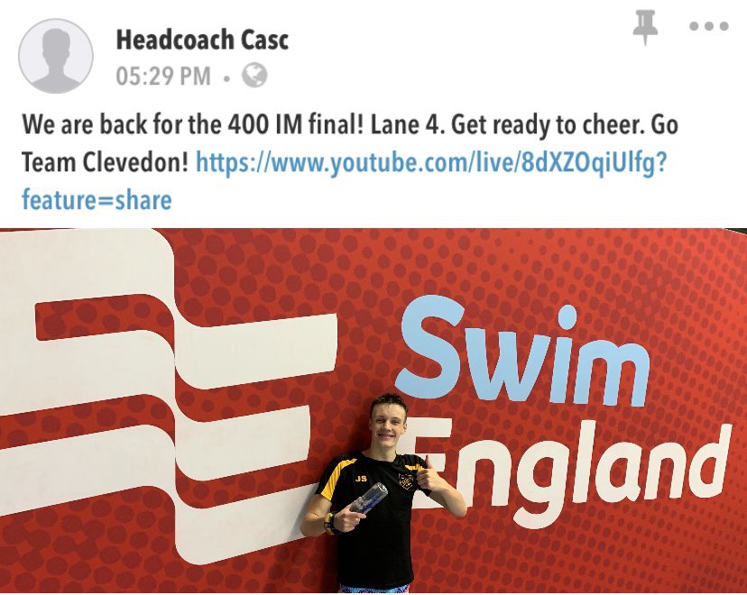 #SESwimming Go Jamie! Team Clevedon getting ready to cheer you on! youtube.com/live/8dXZOqiUl…