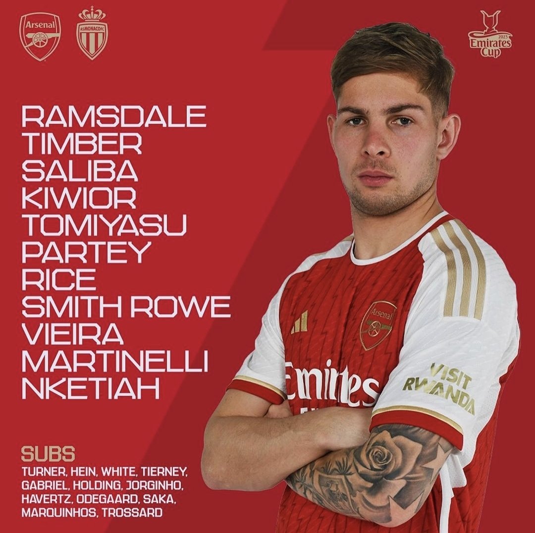 CarolRadull's tweet photo. Our starting 11 against Monaco

#COYG
#RadullKE https://t.co/H1hGRdYjF1
