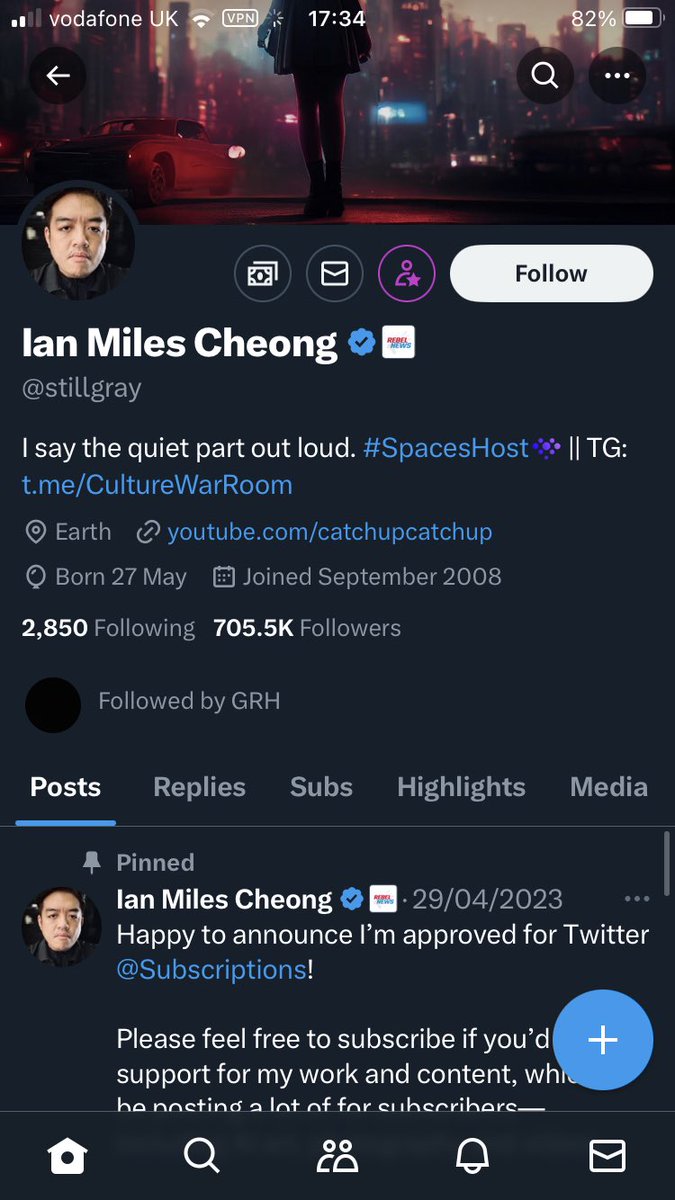 Since ‘the change’, I seem to get a lot of tweets from this guy although I don’t follow him and we only have one follower in common. Very annoying…🤬