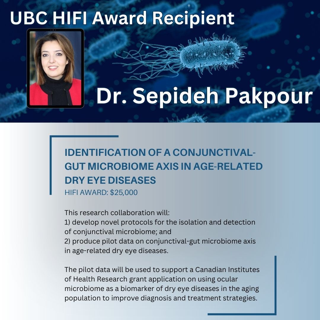 AMDB Cluster (@amdb_cluster) on Twitter photo Congratulations to <a href="/Pakpourlab/">Pakpour Laboratory</a> for receiving the UBC #HIFIAward! 🎉👏
The upcoming #research will investigate the connection between the conjunctival-gut #microbiome and dry eye diseases associated with age.
For a full recipient list: bit.ly/4532fr6
#AMDB_Cluster Congratulations to <a href="/Pakpourlab/">Pakpour Laboratory</a> for receiving the UBC #HIFIAward! 🎉👏
The upcoming #research will investigate the connection between the conjunctival-gut #microbiome and dry eye diseases associated with age.
For a full recipient list: bit.ly/4532fr6
#AMDB_Cluster