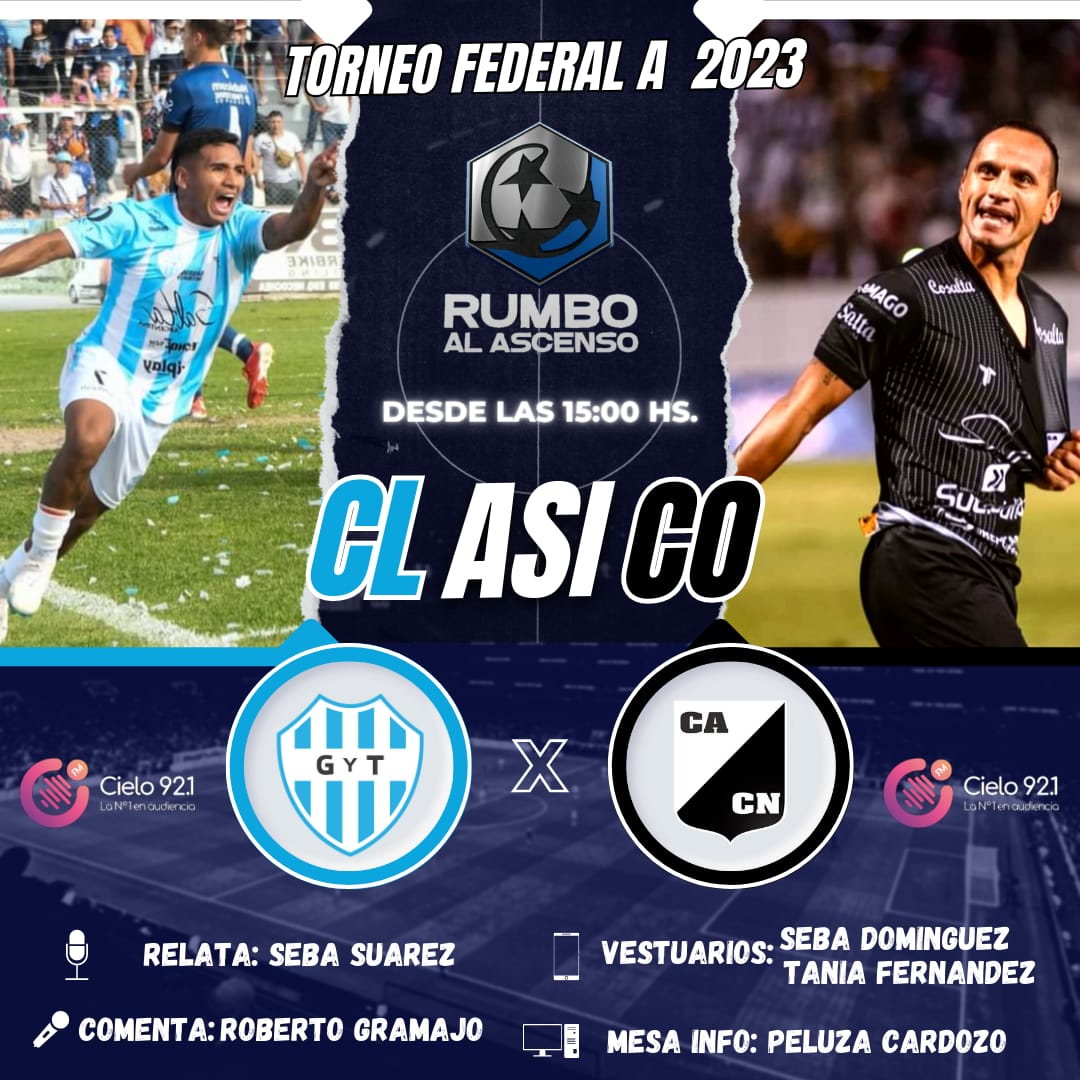 Nos encontramos desde las 15, en la radio, por @cielo921!  Seremos #GimnasiayTiro 💙⚪💙 - #CentralNorte 🖤🖤🖤, a través del #ShowDelFútbol, con todo el equipo de @rumboascenso921!

En el Gigante 🏟 #MiSueñoVuelveARodar 🎤🎧📻⚽️❤