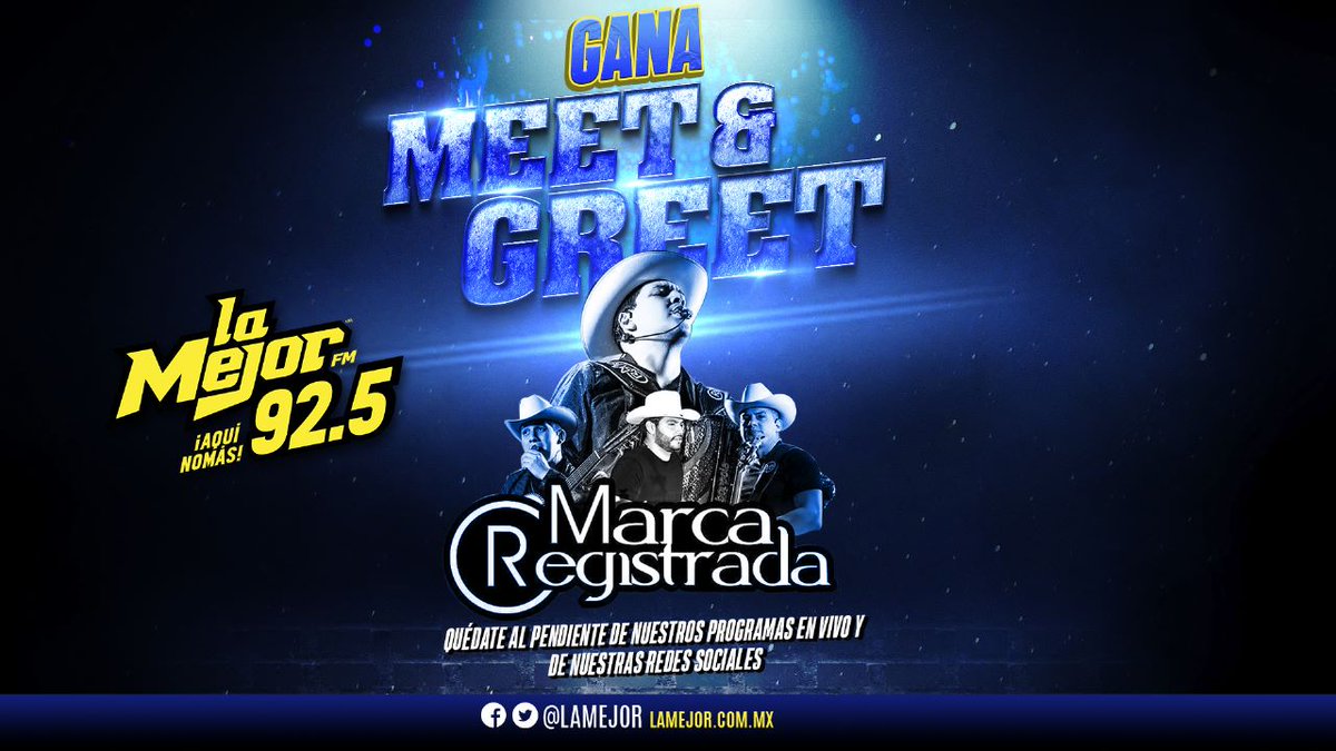 LAMEJORFMMTY's tweet image. ¿Quieres ganar un MEET &amp;amp; GREET con #MarcaRegistrada en la @ArenaMtyOficial?👀

🚨Pendientes hoy a los lives en redes sociales con ElRecta  y el #MalDelPuerco🚨

*APLICA SOLO PARA LOS QUE YA CUENTAN CON BOLETO PARA EL EVENTO.
