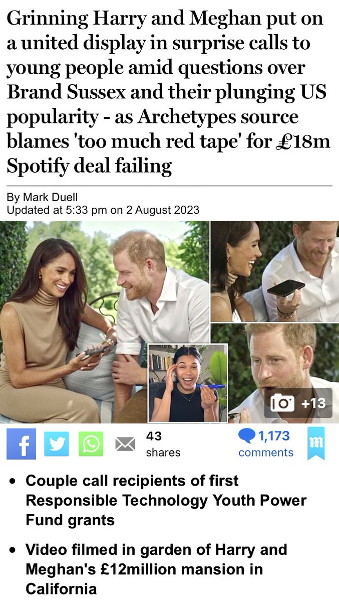 And yet the biggest online bullies are linked to Harry & Meghan. The Sussex Squad AND Bouzy are by far the worst I’ve ever come across. Meaningless, hypocritical BS as per usual! #BoycottHarryandMeghan #BANTHEHARKLES