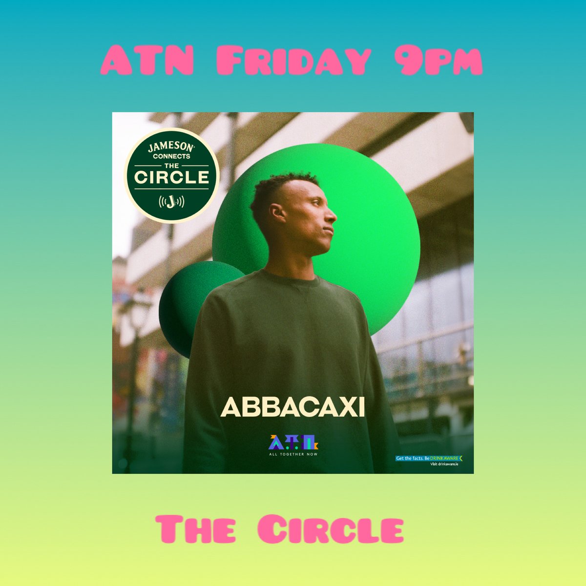 See you Friday at 9pm on The Circle at All Together Now! Looking forward to this show ⚡️