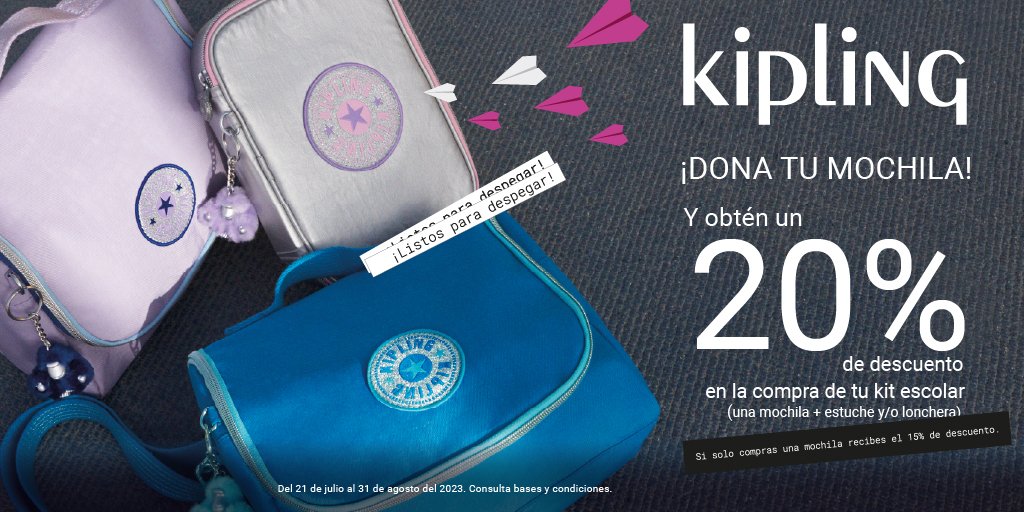 Ayudar a los demás, también te ayuda a ti.
Dona tu mochila en <a href="/kiplingmexico/">Kipling México</a> y obtén un descuento para una nueva. #LiveLight