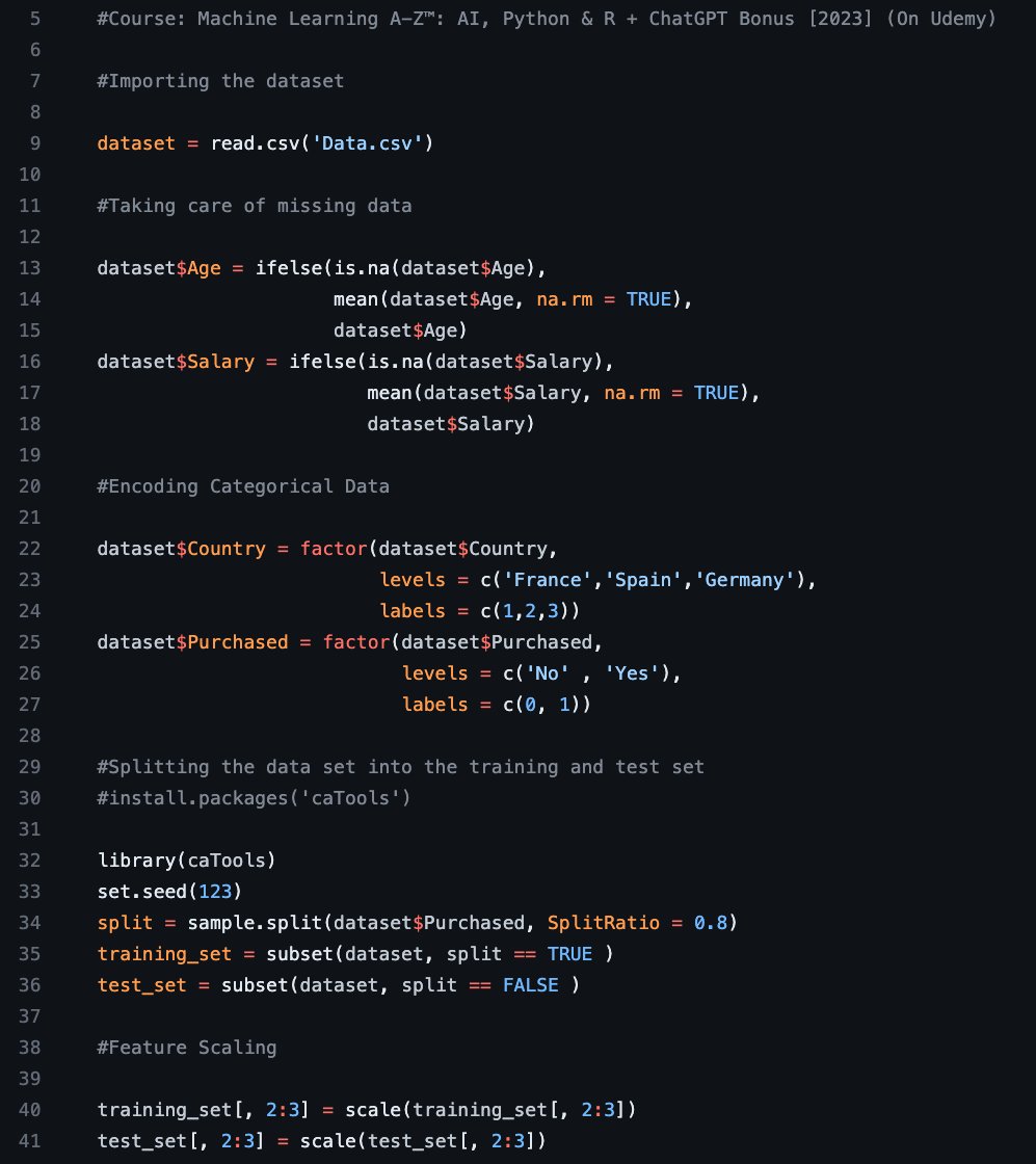 Day 1 #100DaysOfCode 🥳 

Machine Learning A-Z by @kirill_eremenko

🎯Topic: Data Preprocessing

Stressful day- but at least code is showing now.

Everyday I'll be sharing the code here 👇🏼

github.com/Adam-Lowther/M…