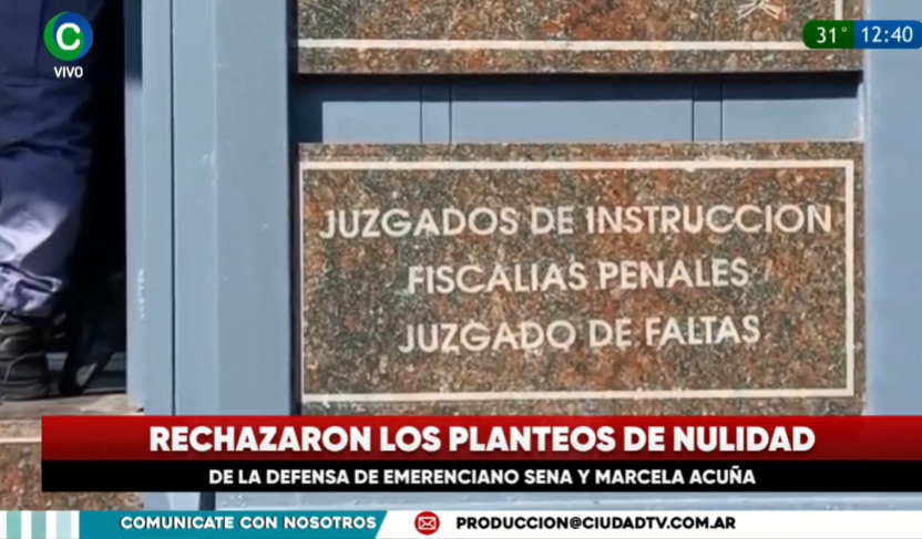 CiudadTVyRadio's tweet photo. ÚLTIMO MOMENTO: RECHAZARON LOS PLANTEOS DE NULIDAD DE CESAR SENA Y ACUÑA
El juez de garantías Horacio Sandoval no dio lugar a la presentación de los abogados defensores.
#casocecilia #ceciliastrzyzowski #cesarsena #ultimomomento #alerta https://t.co/Juaf9GLLxy