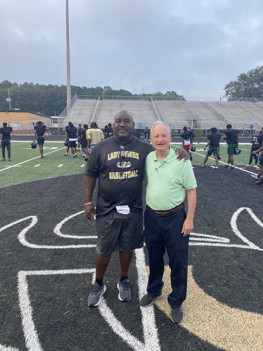 The Fayette County Tigers would like to thank Pastor David Chancey of McDonough Road Baptist Church for stopping by practice this morning to encourage our Tigers and invite us to their Kick-off service this Sunday.