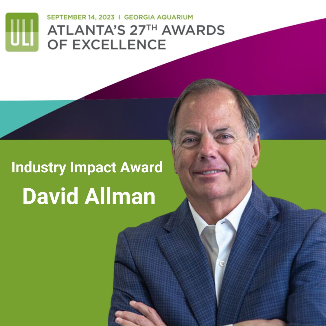 ULI Atlanta (@uli_atlanta) on Twitter photo ULI Atlanta today announces David Allman will be honored with the Industry Impact Award at the 27th Awards for Excellence dinner on 9/14 <a href="/GeorgiaAquarium/">Georgia Aquarium</a>
Read the full press release here: rb.gy/u3qfv
Congratulations to David and his many contributions to ULI! ULI Atlanta today announces David Allman will be honored with the Industry Impact Award at the 27th Awards for Excellence dinner on 9/14 <a href="/GeorgiaAquarium/">Georgia Aquarium</a>
Read the full press release here: rb.gy/u3qfv
Congratulations to David and his many contributions to ULI!