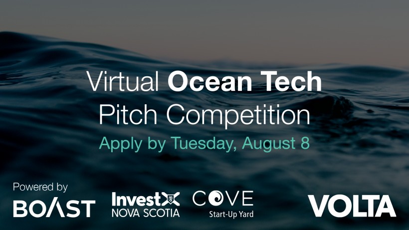 Halifax-based Volta is seeking ocean-tech entrepreneurs for their Virtual Ocean Tech Pitch Competition! The deadline to apply is August 8: bit.ly/3zOfBI2