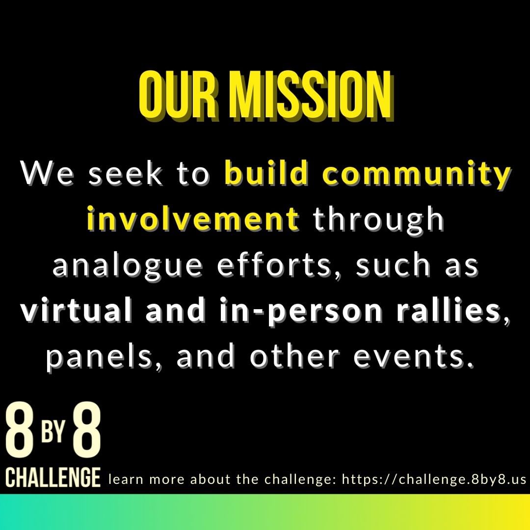 8by8vote's tweet photo. 8by8 is a non-profit whose mission is to encourage political participation at all levels beginning with voter registration and political awareness.

Learn more about the 8by8 challenge:
https://t.co/UUFplVJIbI

#stopasianhate #stopaapihate #8by8vote #8by8challenge #8by8 https://t.co/f3xco4lmTM