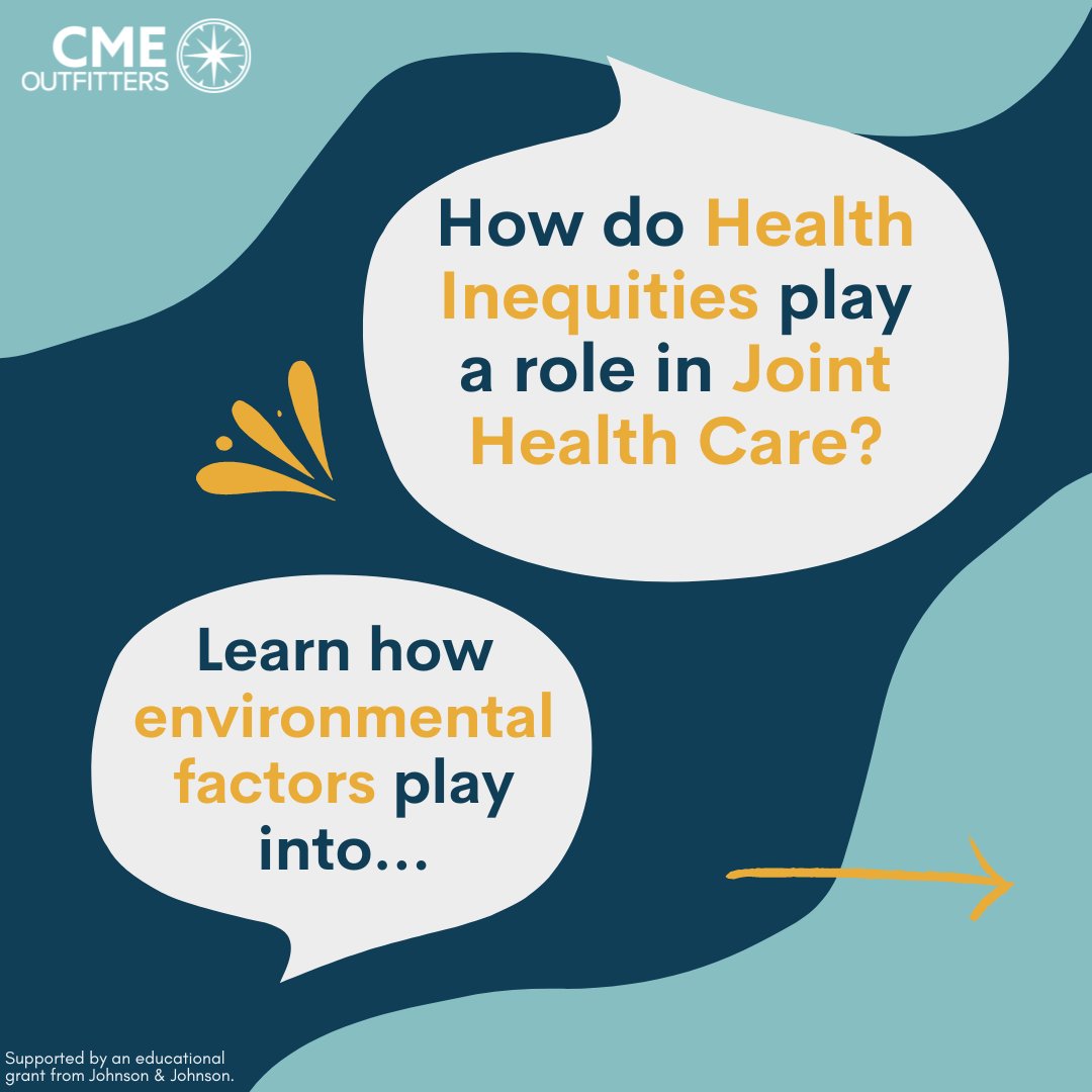 cmeoutfitters's tweet photo. Ready to improve your understanding of #JointHealthCare & promote equity in #PatientCare?
Listen to this engaging podcast with @DrMonicaPeek & @DrAntoniaChen, gain valuable insights & action steps!
π§Listen & Earn FREE #CME π https://t.co/C7hRLcTt8Y
#FOAMed #DEI #MedEd4Equity https://t.co/a7inUtmsmI