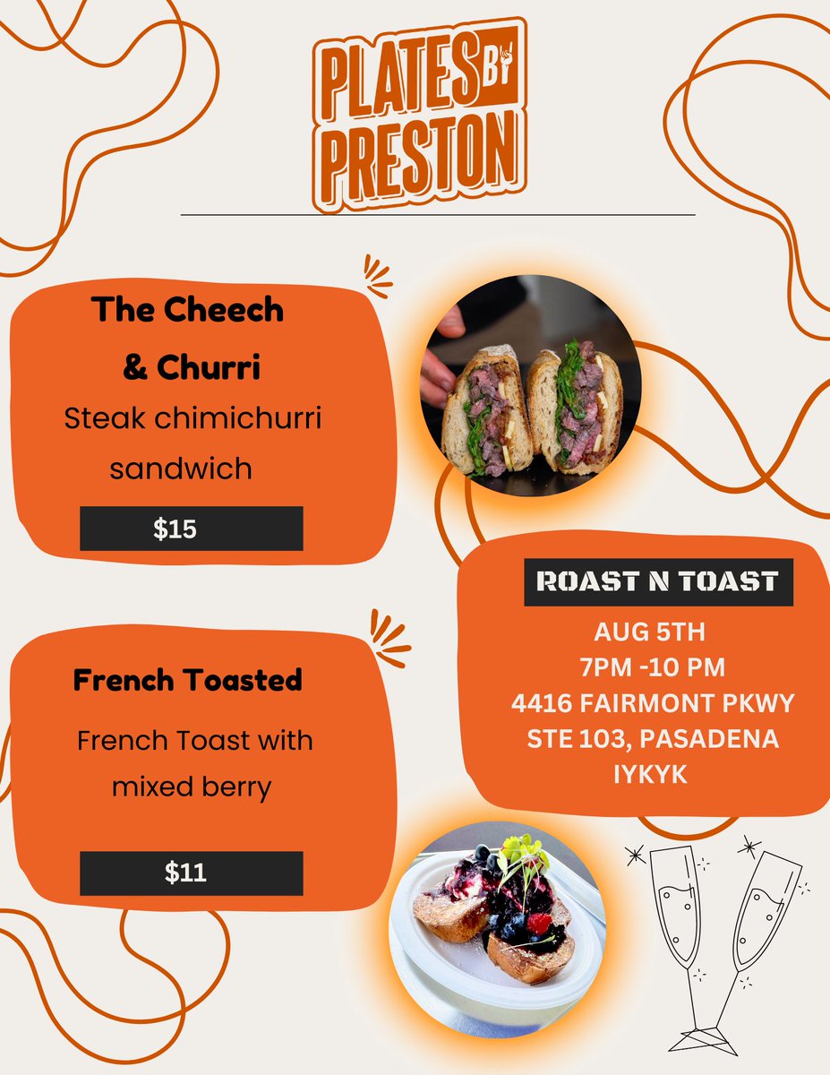 Menu for this weekend!